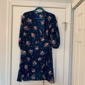 Floral wrap dress
